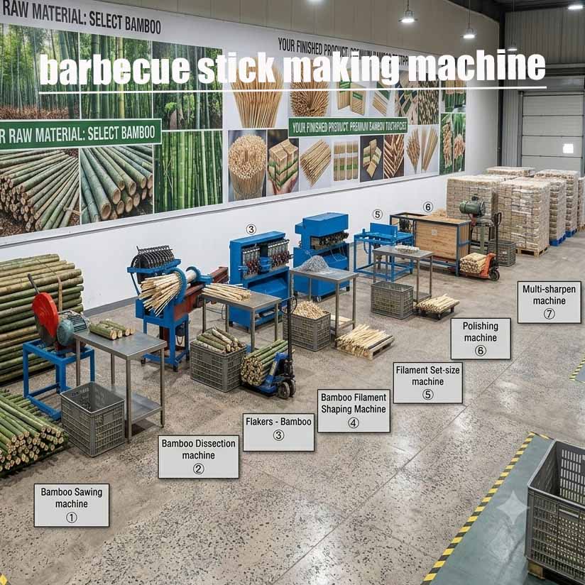 Barbecue Stick Making Machine